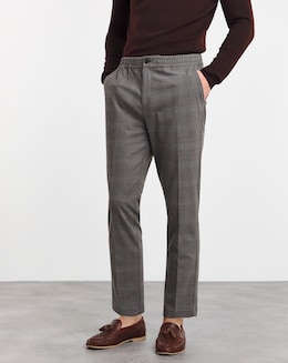 Tapered Check Smart Jogger Trouser