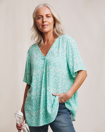 Julipa V Neck Crinkle Top