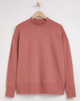 Pink High Neck Sweatshirt