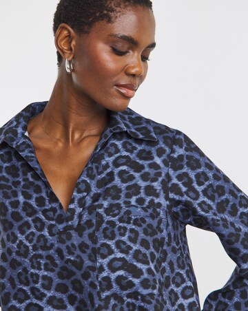 Collared Long Sleeve Tunic Dress