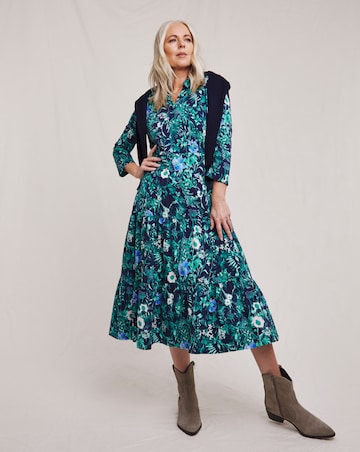 Julipa Pure Cotton Tiered Midi Dress