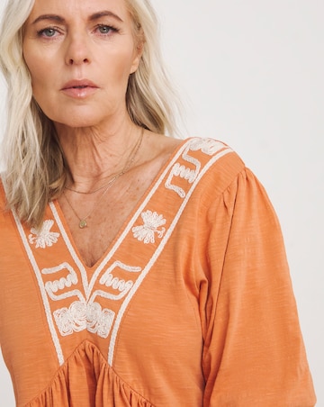 Julipa Pure Cotton Puff Sleeve Top