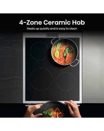Hisense HDCEC5C10W 50cm Electric Double Cooker - White
