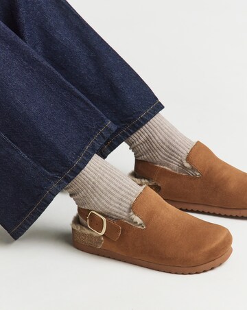 Floss Fluffy Mule Slippers - Wide Fit (E)