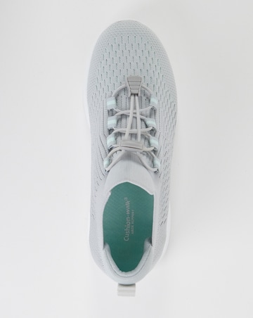 Cushion Walk Grey Arch Support Toggle Trainers -Wide Fit (E)