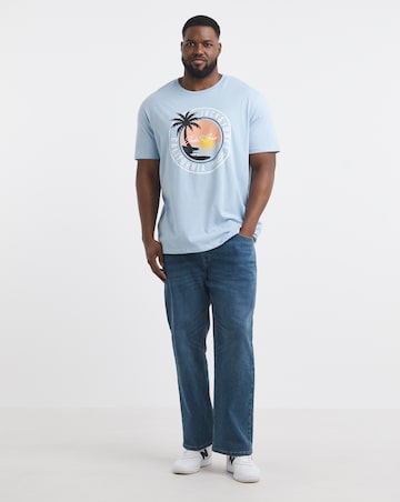 Jack & Jones Palm Graphic T-Shirt - Blue