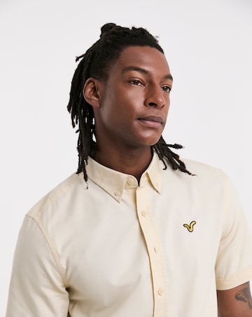 Voi Plain Oxford Short Sleeve Shirt Long Length