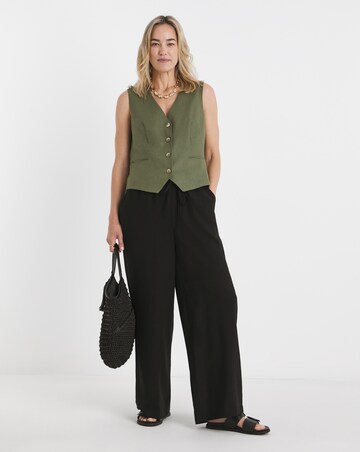 2 Pack Linen Wide Leg Trousers