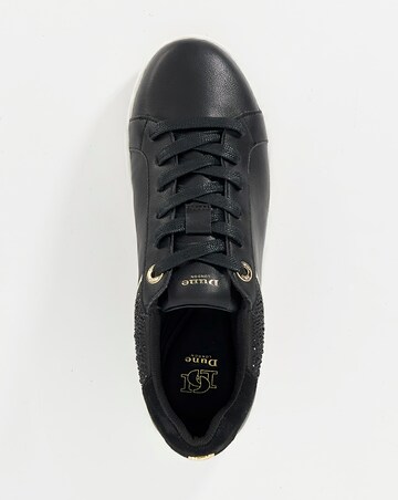 Dune Elli Black Platform Trainers Standard Fit