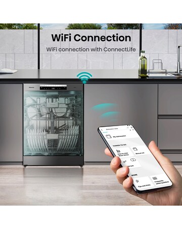 Hisense HS693C60XADUK 16 Place Dishwasher - Silver