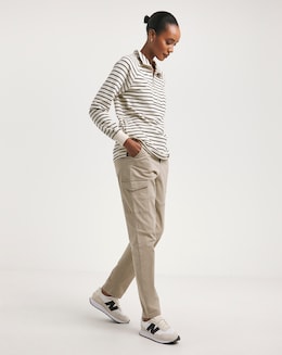 Camel Stretch Utility Tapered Chino Trousers