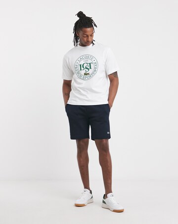 Lacoste Short Sleeve Tennis Graphic T-Shirt - White