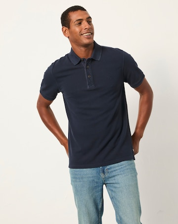 FatFace Short Sleeve Pique Polo (Regular & Tall) - Navy