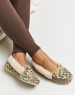 Fiora Classic Moccasin Slippers - Wide Fit (E)