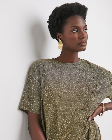 Crew Neck Short Sleeve Longline Top