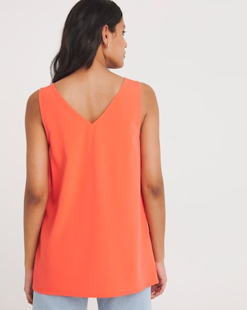 V Neck Woven Vest