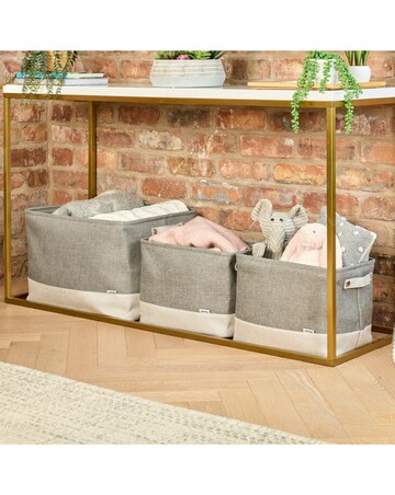 Minky Fabric Set of 3 Baskets