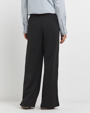Ponte Jersey Glitter Side Stripe Wide Leg Trouser