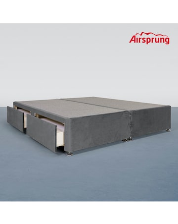 Airsprung Velvet Divan Base with 4 Drawers