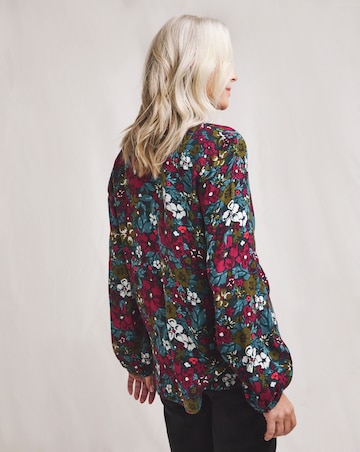 Julipa Moss Crepe Floral Printed Blouse