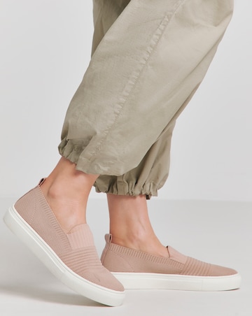 Felicity Stretch Textile Slip On Trainer Extra Wide EEE Fit