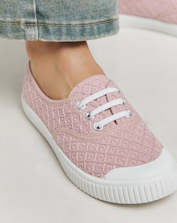 Birney Lace Up Plimsole Trainers - Standard Fit (D)