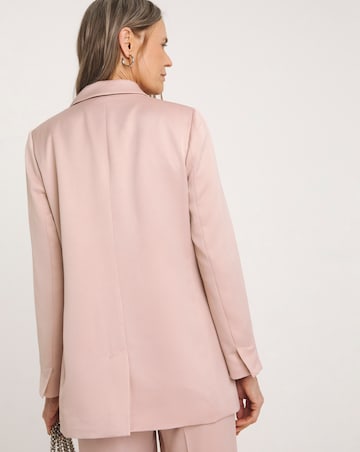 Satin Double Breasted Blazer