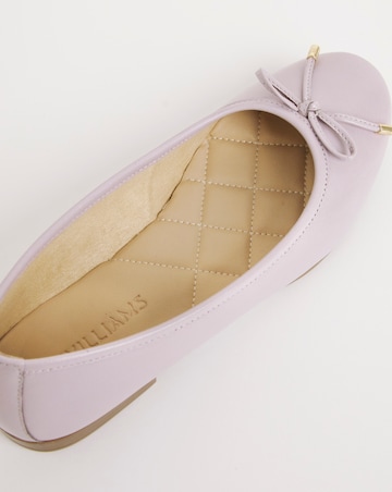 Eliza Basic Leather Ballerina Wide E Fit