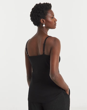 Black Cami Vest With Adjustable Straps