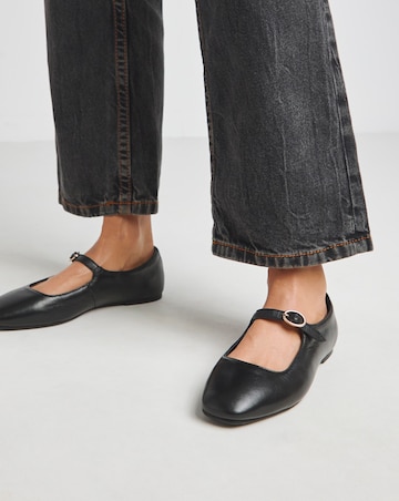 Virginia Mary Jane Flat Shoes - Wide Fit (E)