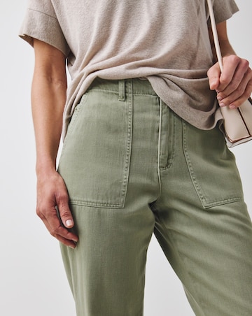 Khaki Straight Leg Cargo Jeans