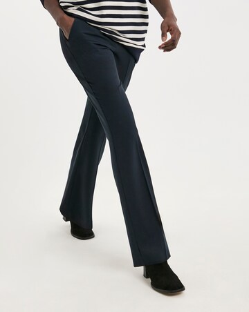 Navy Tailored Bootcut Trousers with stretch