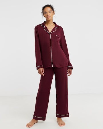 Pretty Secrets Ribbed Button Through Pyjama Set