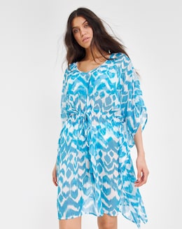 Ikat Print Beach Kaftan