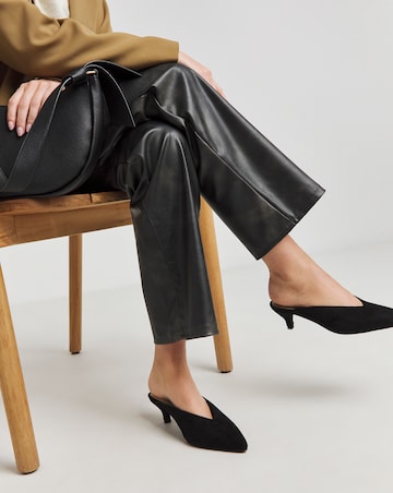 Anthology Allure Suede Mule Kitten Heel Shoes - Standard Fit (D)