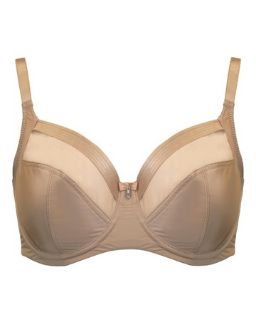 Pour Moi Viva Luxe Full Cup Wired Non Pad Side Support Bra Toffee