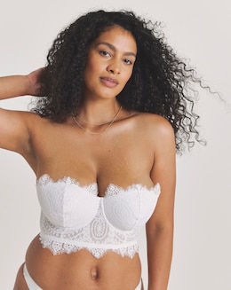 Figleaves Curve Adore White Lace Padded Multiway Bra (B-H) White