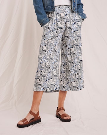 Julipa Printed Textured Crinkle Culotte
