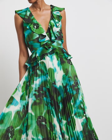 Joanna Hope Ruffle Pleated Dress
