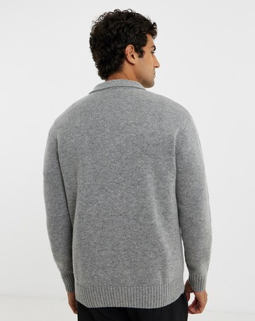 Wool Mix Button Through Knitted Shirt
