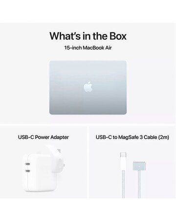 Apple MacBook Air (M4, 2025) 15in 10-Core CPU 10-Core GPU 16GB 256GB - Sky Blue