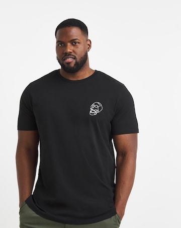 Jack & Jones Skull Back Graphic T-Shirt - Black