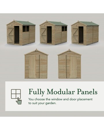 4LIFE Pent Shed 8x6 - Single Door - No Windows (Home Delivery)