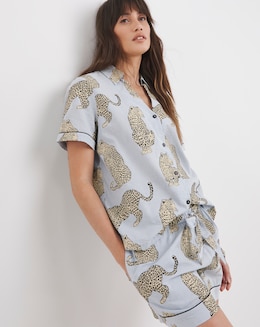 Chelsea Peers Cotton Seersucker Short Pyjama Set