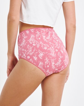 Pretty Secrets (7 Pack) Cotton Full Fit Brief Knickers Shell Print