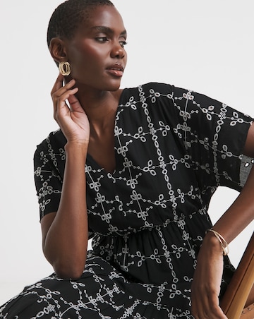 Pure Cotton Broderie Smock Dress