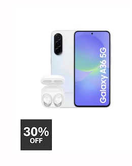Samsung Galaxy A36 5G Awesome White &amp; Buds FE Bundle