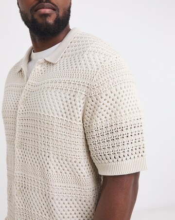Jack Jones Premium Knit Button Polo - Almond