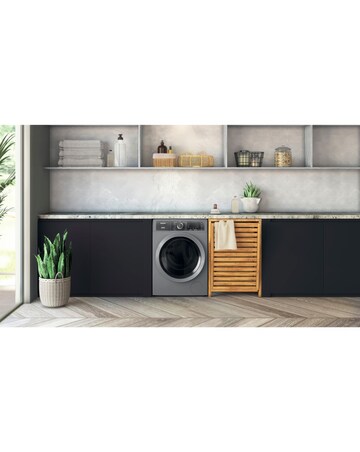 Hotpoint H899ADSGPOWERUK, 9kg, 1400rpm Washing Machine - Silver + Installation