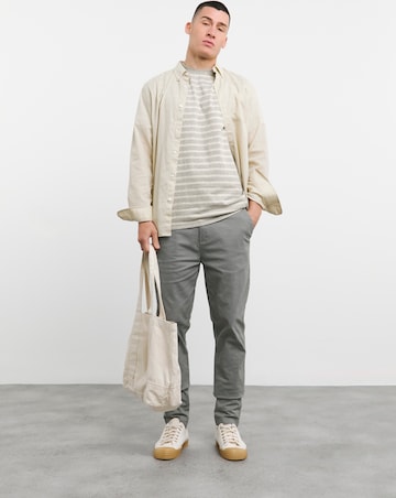 Relaxed Fit Textured Stripe T-Shirt